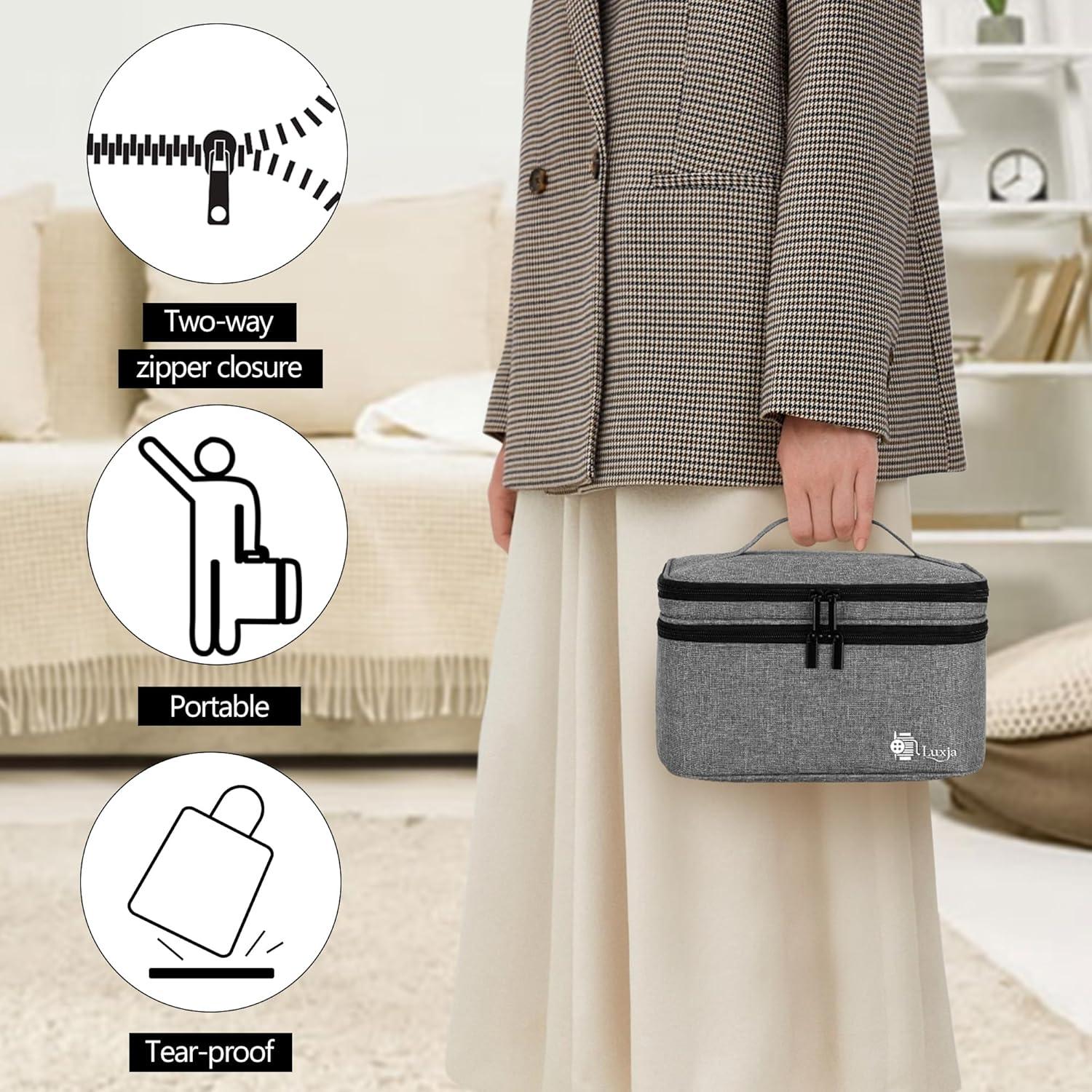 Organizador de Costura Luxja Grande Gris con Compartimentos