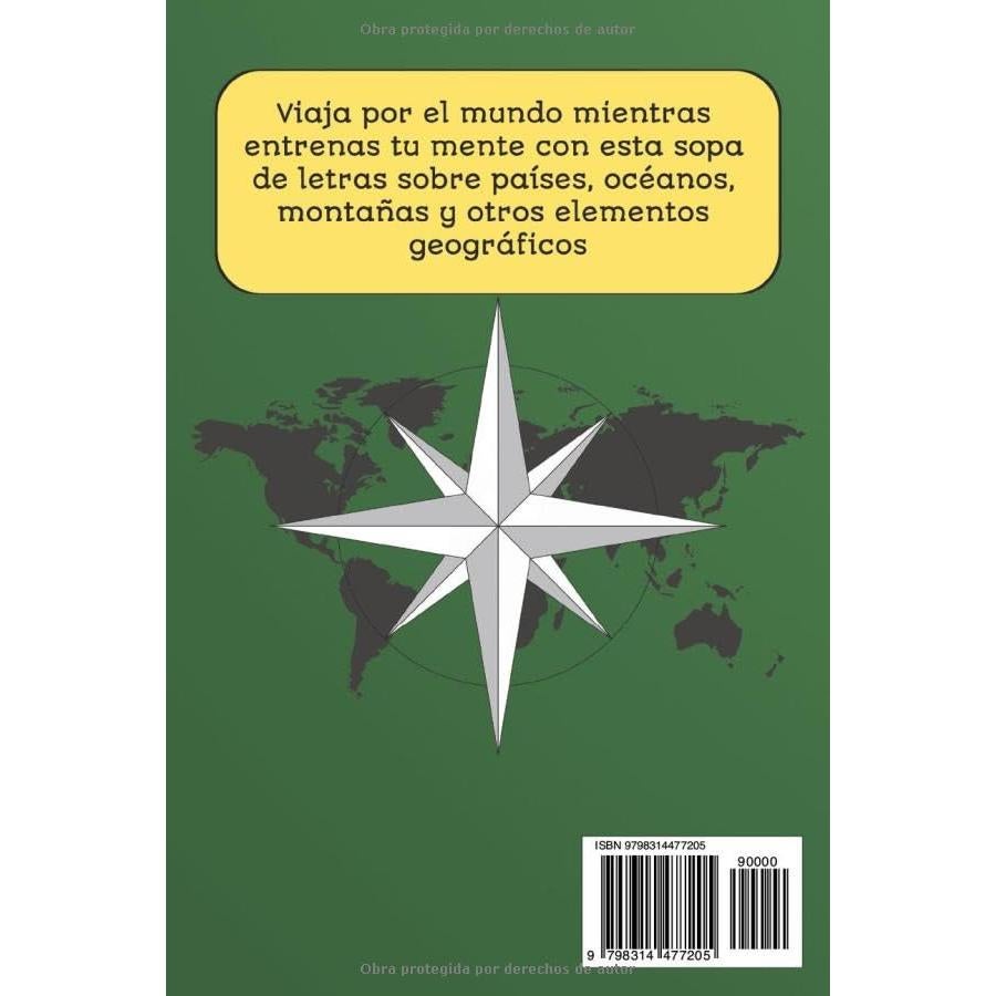 Sopa de Letras de Geografía: Más de 50 rompecabezas con letra grande y fácil de leer | Geografía, Países y más | Tamaño práctico 15x23 cm, 110 ... festivos y ratos libres (Spanish Edition)