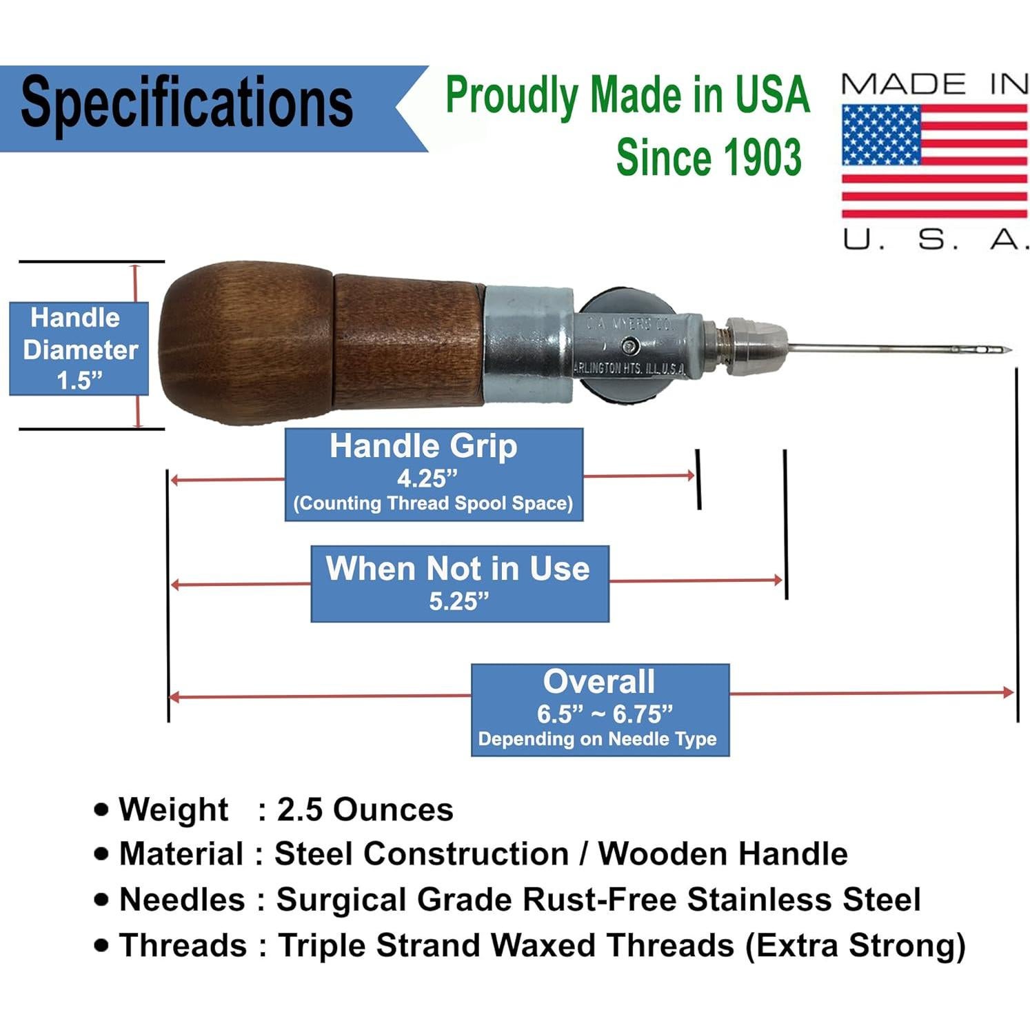 Awl de Costura Profesional Awl for All - Reparación de Cuero y Lona