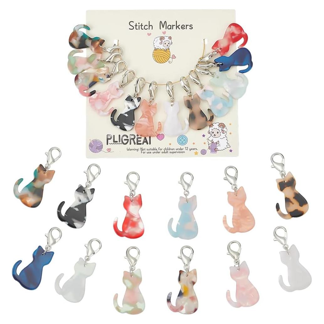 Set de Marcadores de Puntos de Costura PLIGREAT 12 Colores