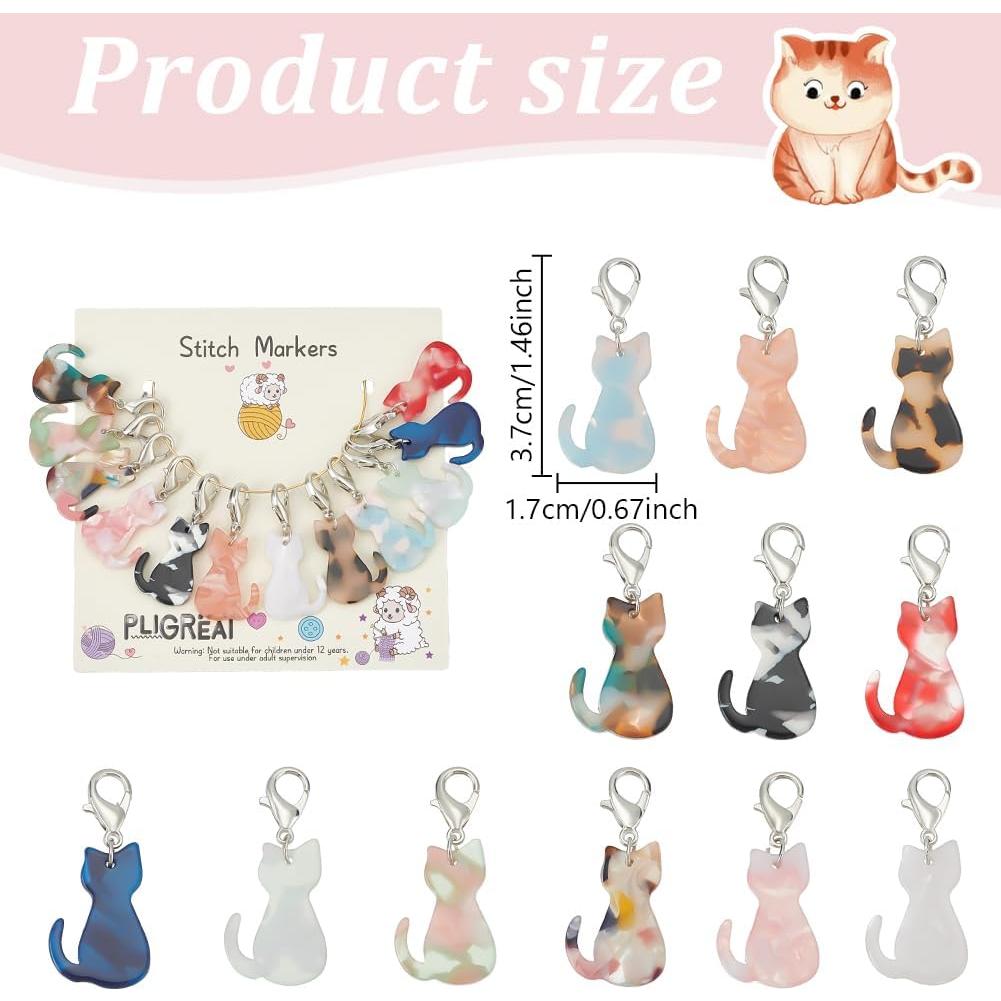 Set de Marcadores de Puntos de Costura PLIGREAT 12 Colores