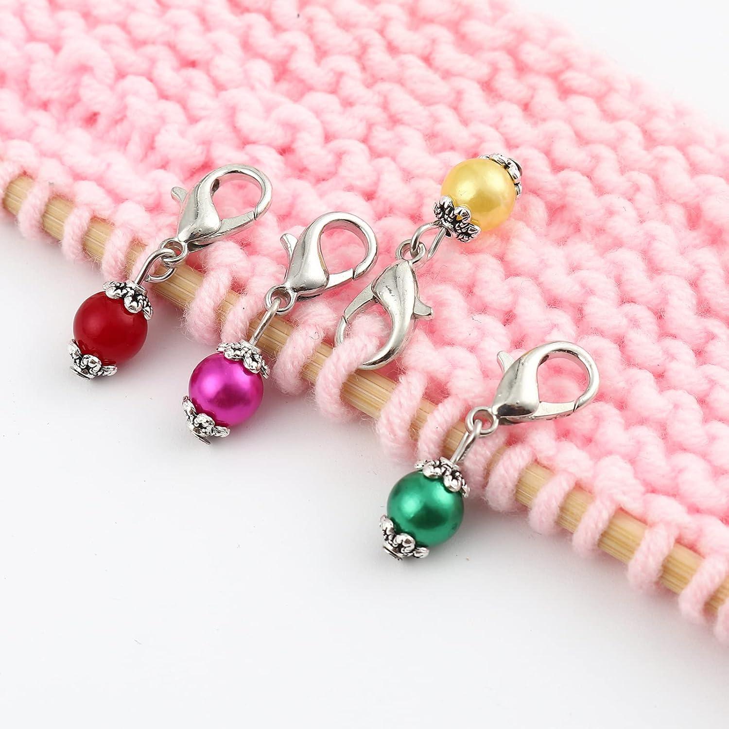 DoreenBeads Stitch Marker Charms for Knitting-Crochet Locking Stitch Marker Clip on Charms for Crocheting Weaving Sewing Jewelry Making DIY Craft(Colors Randomly Shipped)