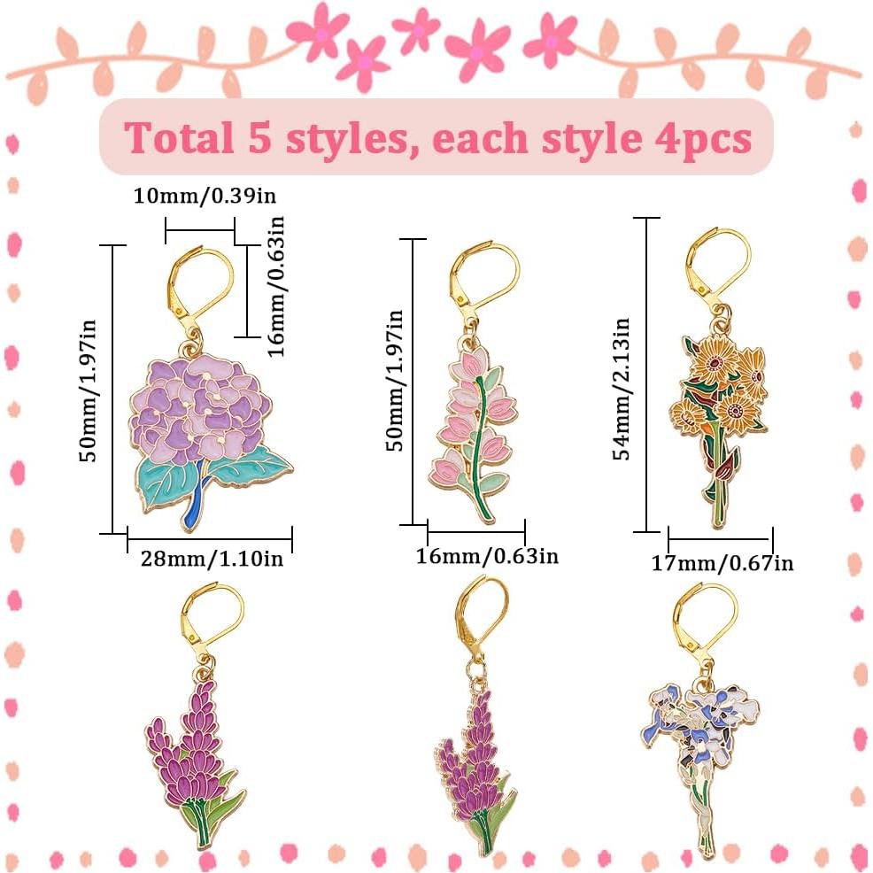 Marcadores de Puntos de Flor SUNNYCLUE 20Pcs con Caja Regalo