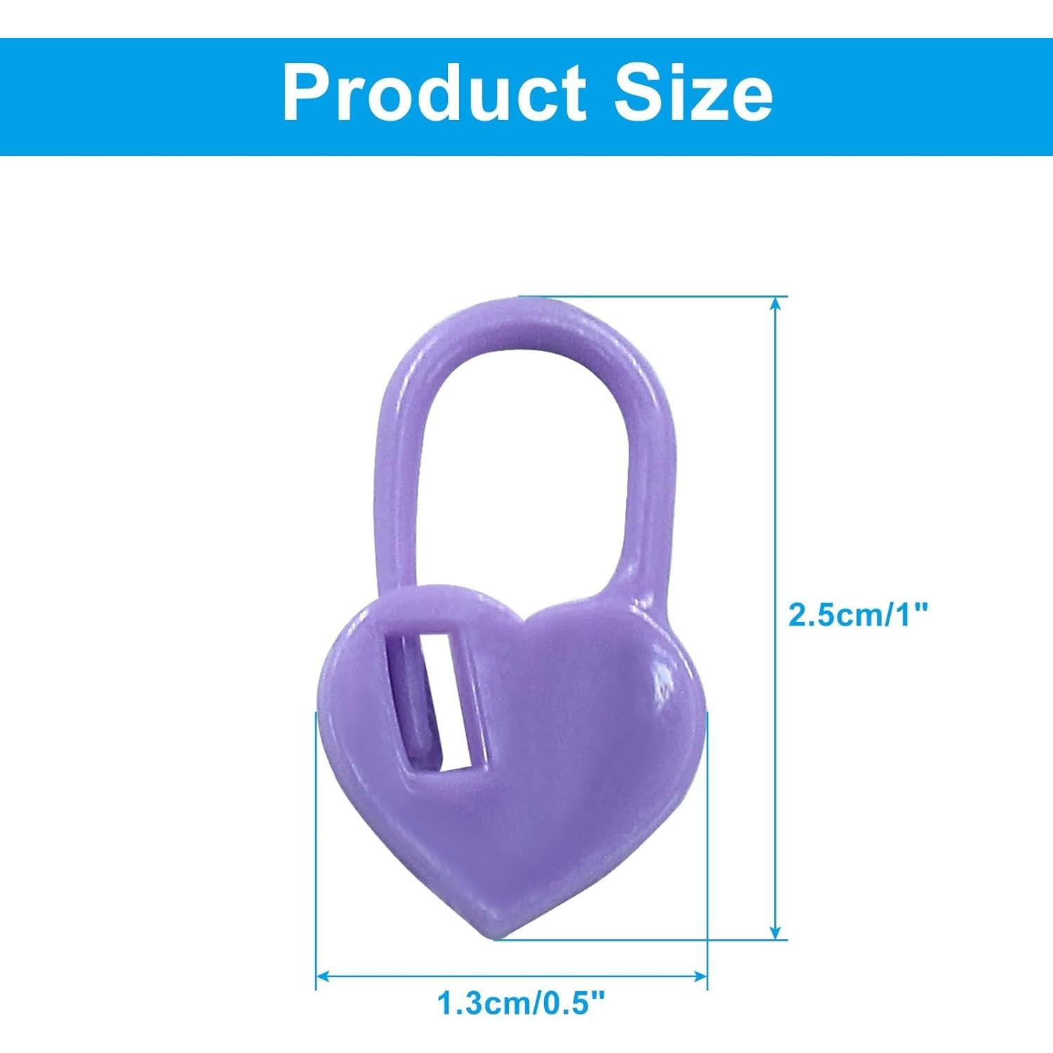 Marcadores de Tejer Litoexpe 200 Pcs Púrpura Corazón