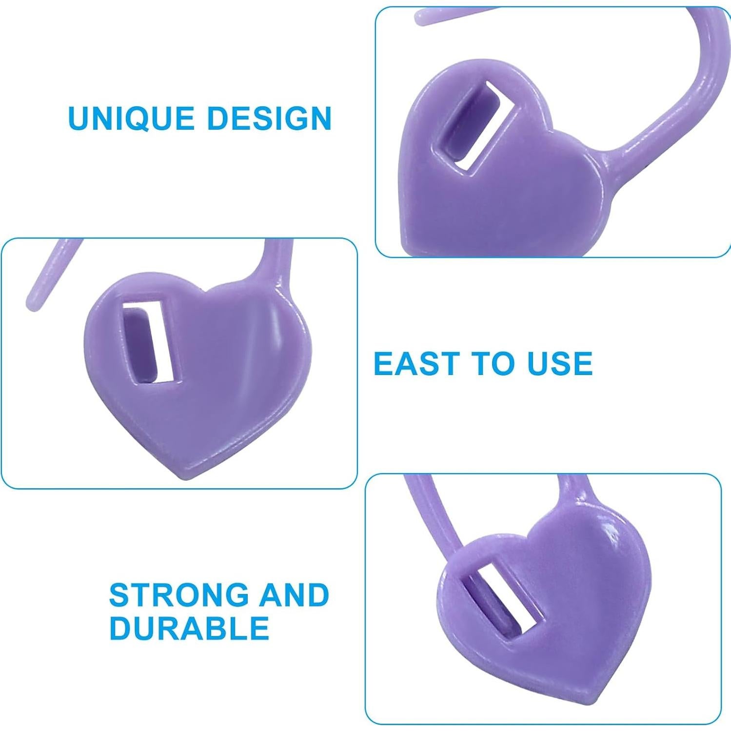 Marcadores de Tejer Litoexpe 200 Pcs Púrpura Corazón