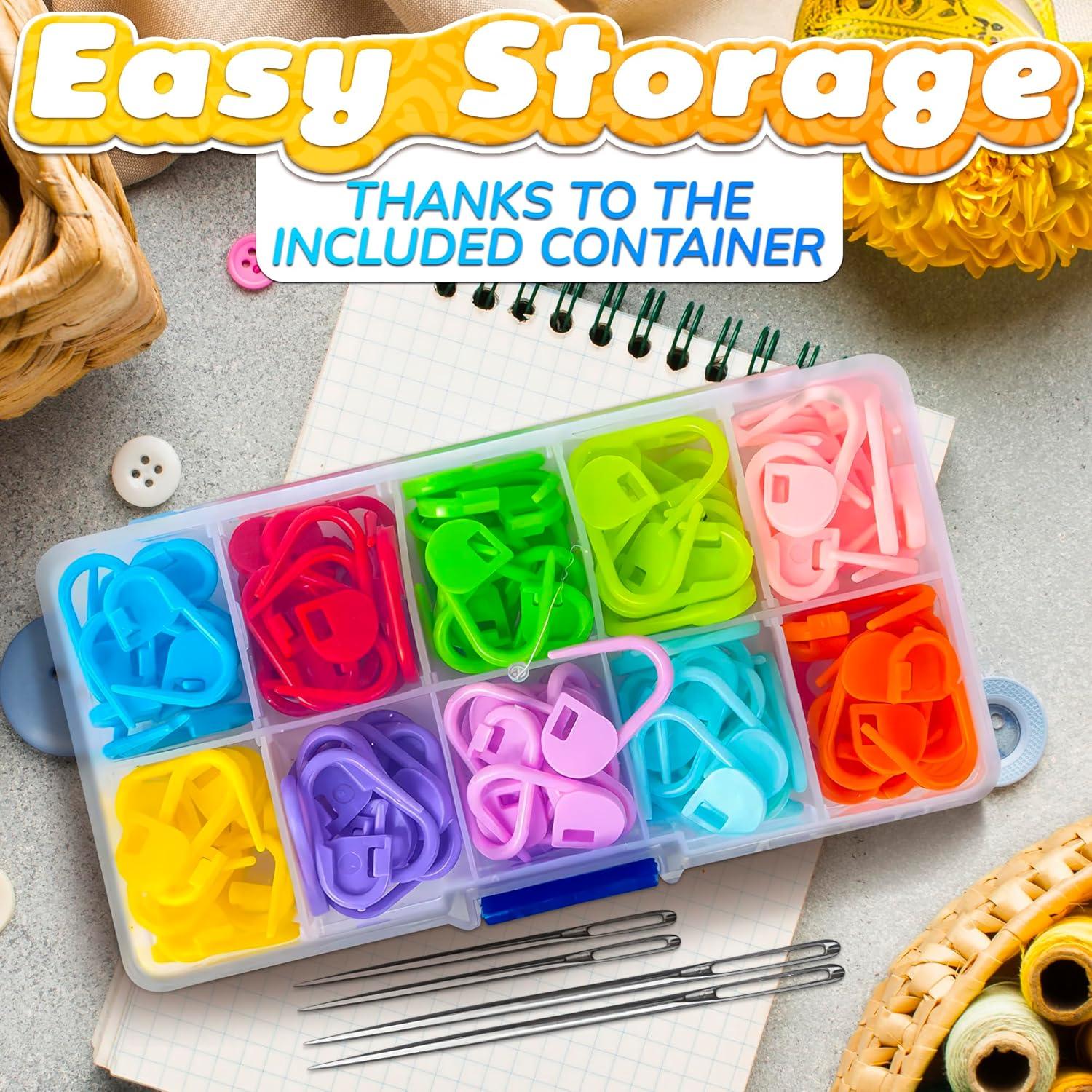120 Sujetadores de Puntos Multicolor Tesorrio para Tejer