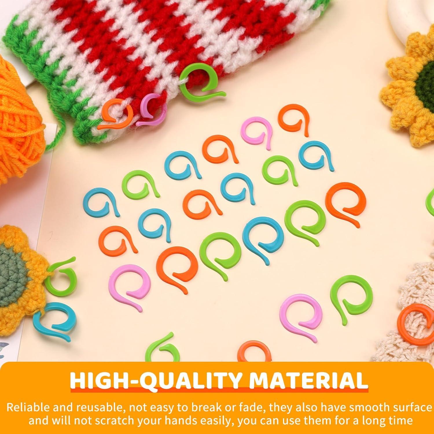 Yizzvb 50 Pcs Marcadores de Puntos de Ganchillo Coloridos