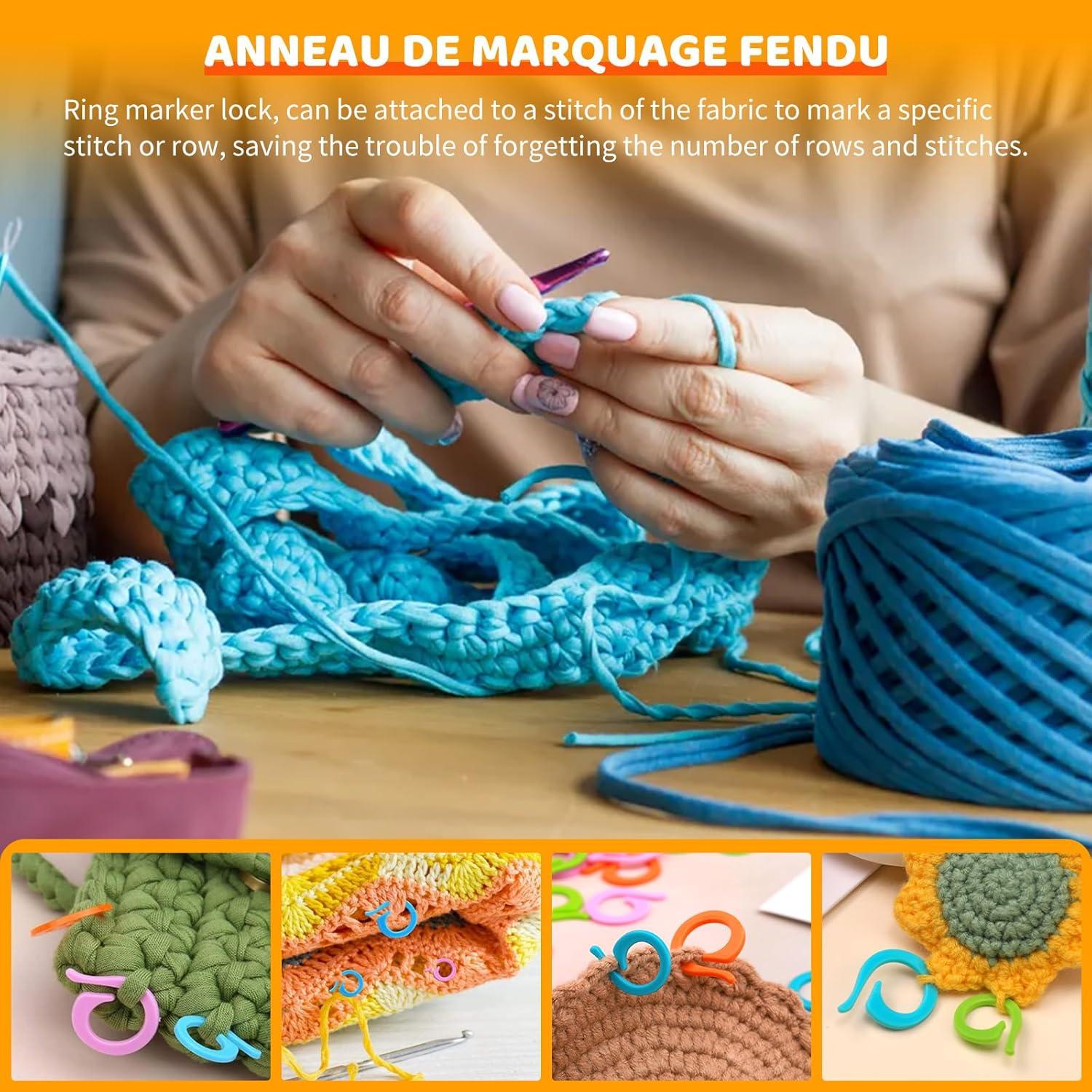 Yizzvb 50 Pcs Marcadores de Puntos de Ganchillo Coloridos