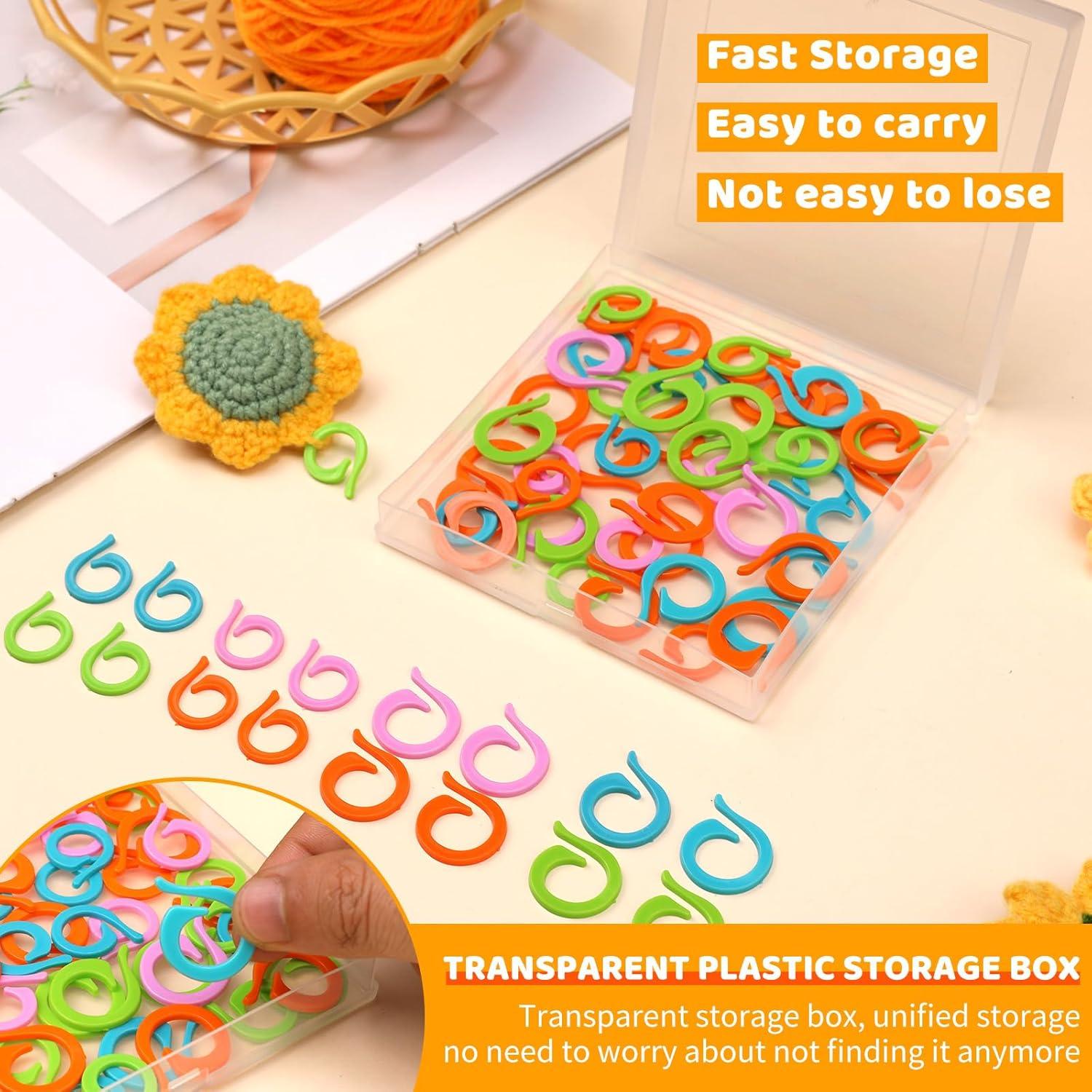 Yizzvb 50 Pcs Marcadores de Puntos de Ganchillo Coloridos