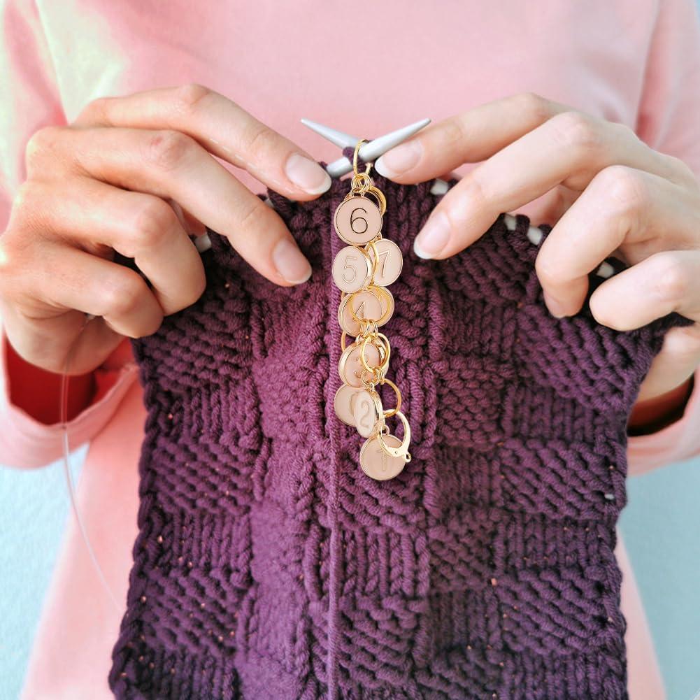 Marcadores de Puntos de Tejer BENECREAT 5 Pcs 0-9 Esmalte