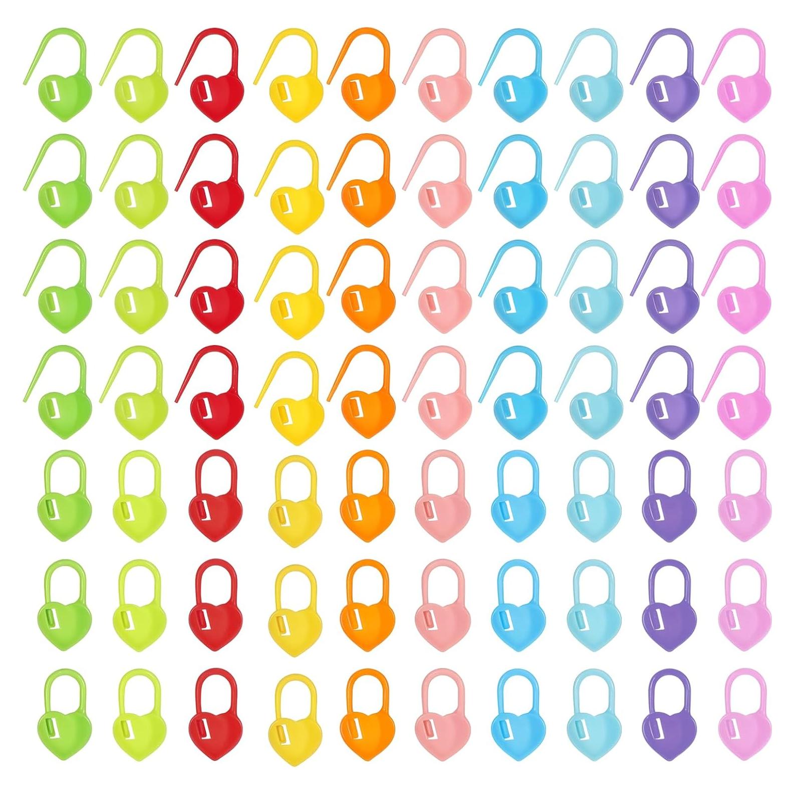 100 Marcadores de Puntos de Ganchillo EupHHonycs Coloridos