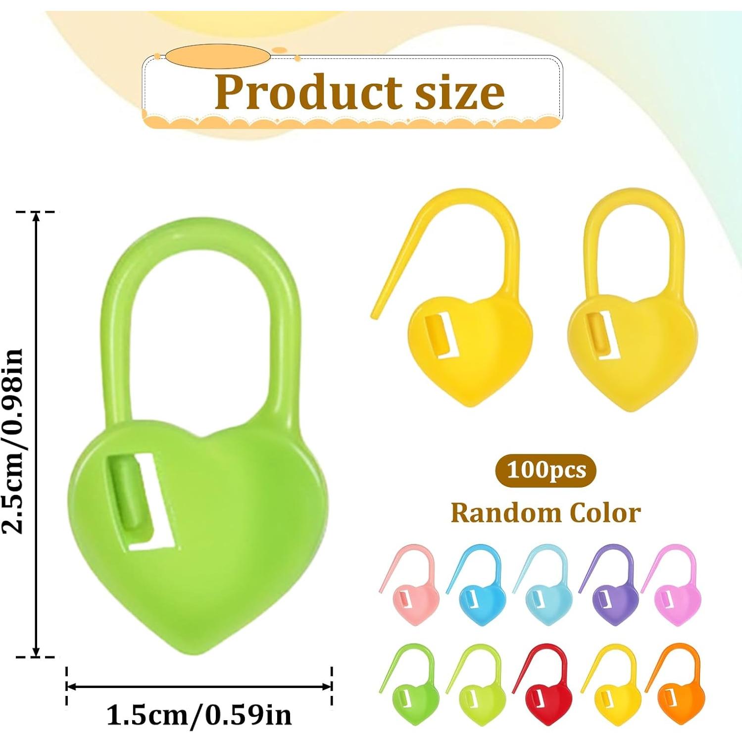 100 Marcadores de Puntos de Ganchillo EupHHonycs Coloridos