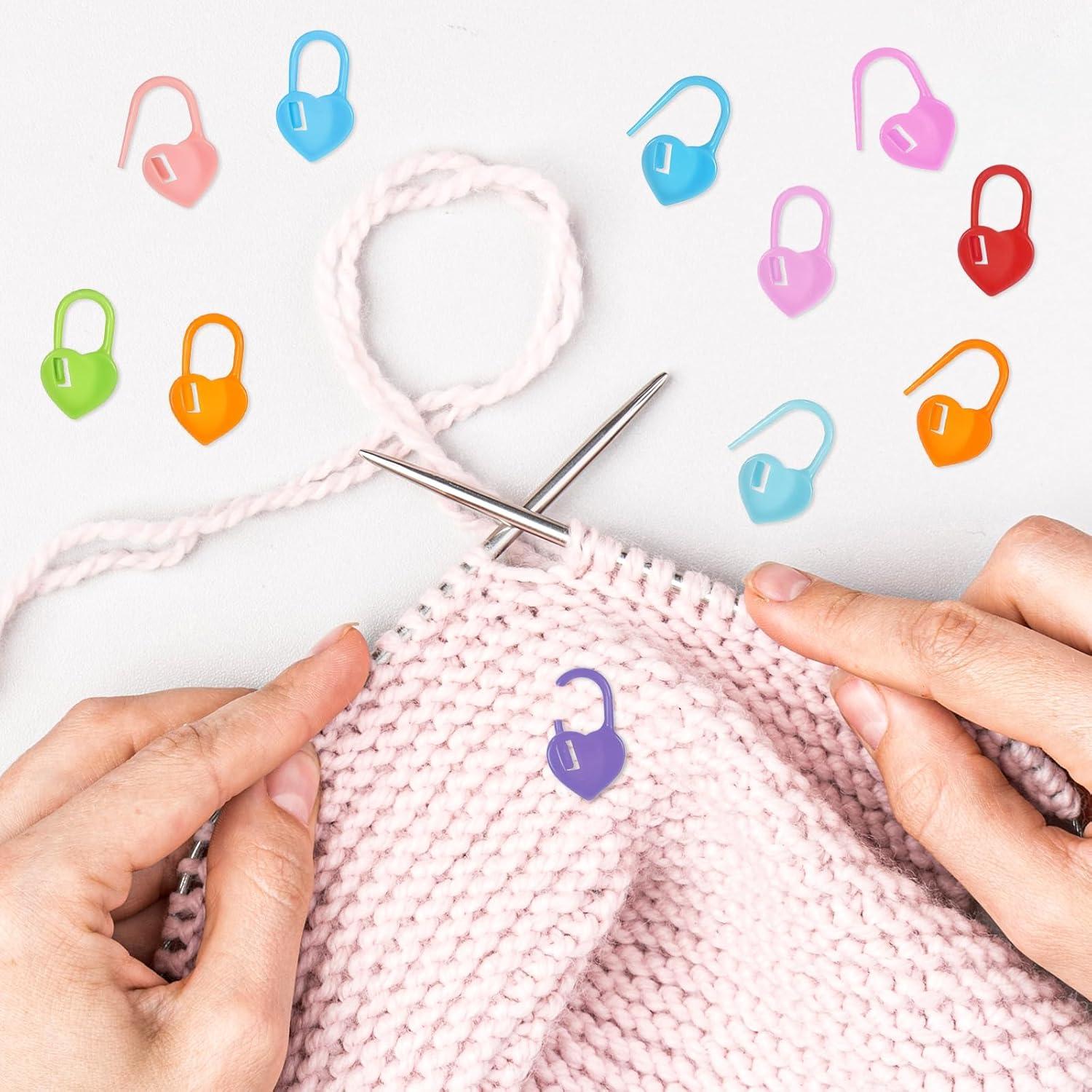 100 Marcadores de Puntos de Ganchillo EupHHonycs Coloridos