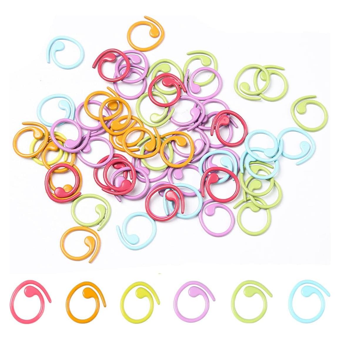 50 Marcadores de Punto de Ganchillo Mollensiuer Multicolor 15mm