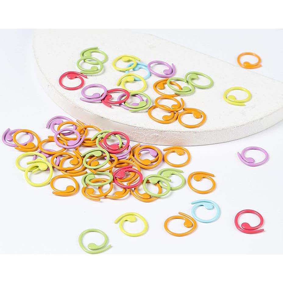 50 Marcadores de Punto de Ganchillo Mollensiuer Multicolor 15mm