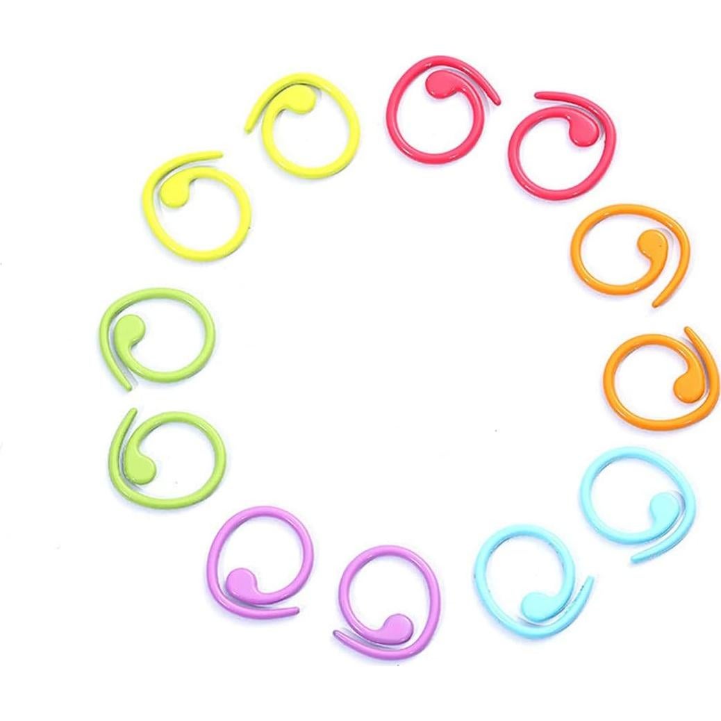 50 Marcadores de Punto de Ganchillo Mollensiuer Multicolor 15mm