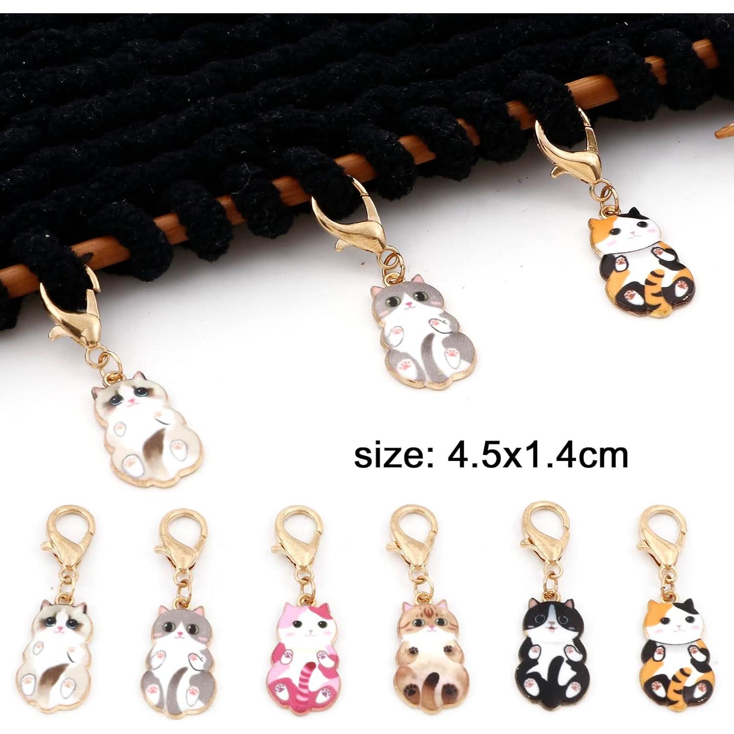 Marcadores de Puntos de Gato DoreenBeads - 6 Piezas Doradas