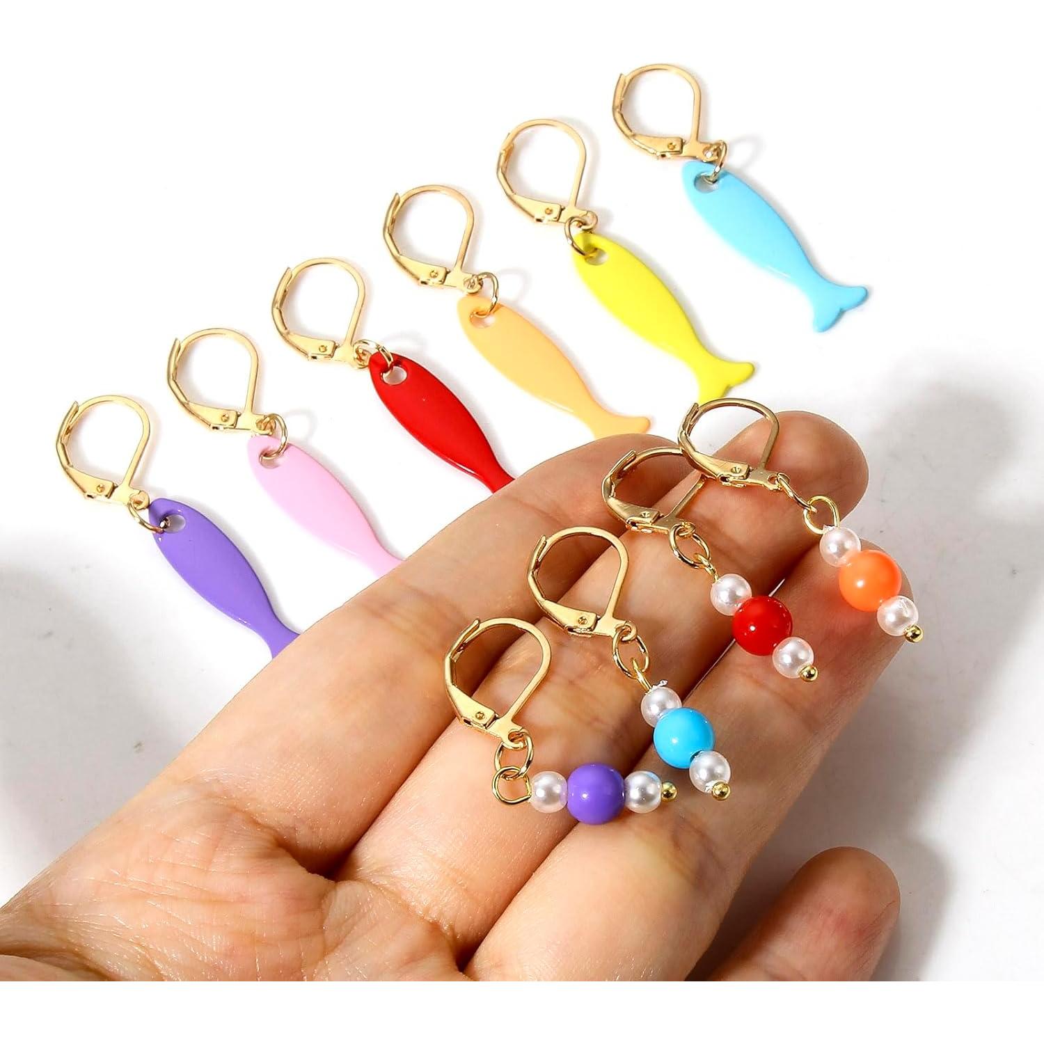 Marcadores de Puntos de Ganchillo DoreenBeads - 12 Pcs Coloridos