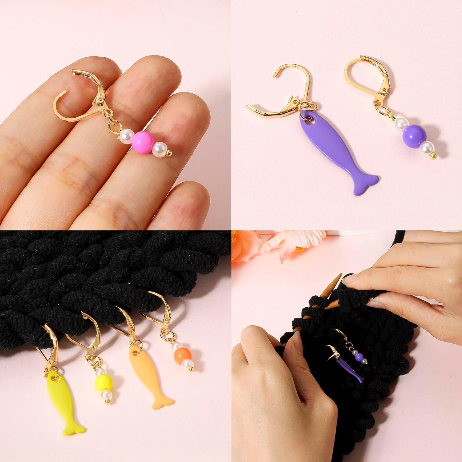 Marcadores de Puntos de Ganchillo DoreenBeads - 12 Pcs Coloridos