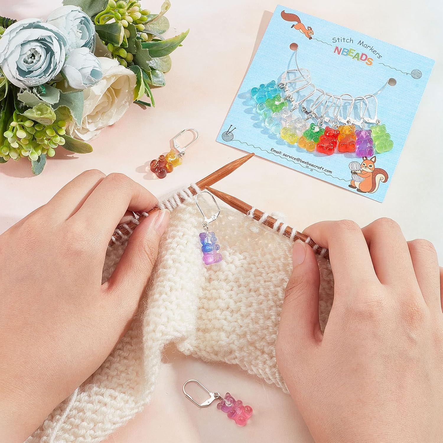 NBEADS 12 Marcadores de Puntos de Oso - Resina Colorida