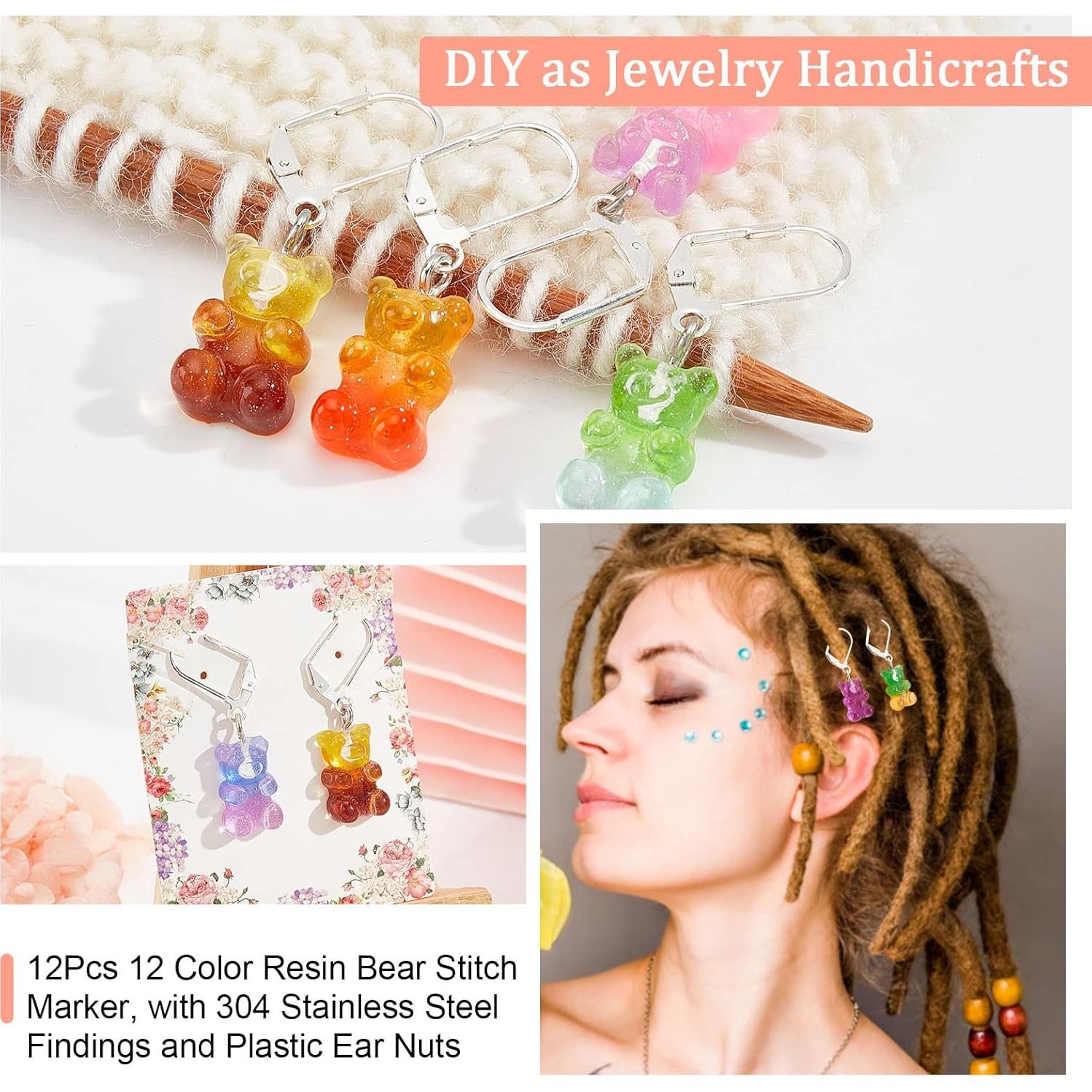 NBEADS 12 Marcadores de Puntos de Oso - Resina Colorida