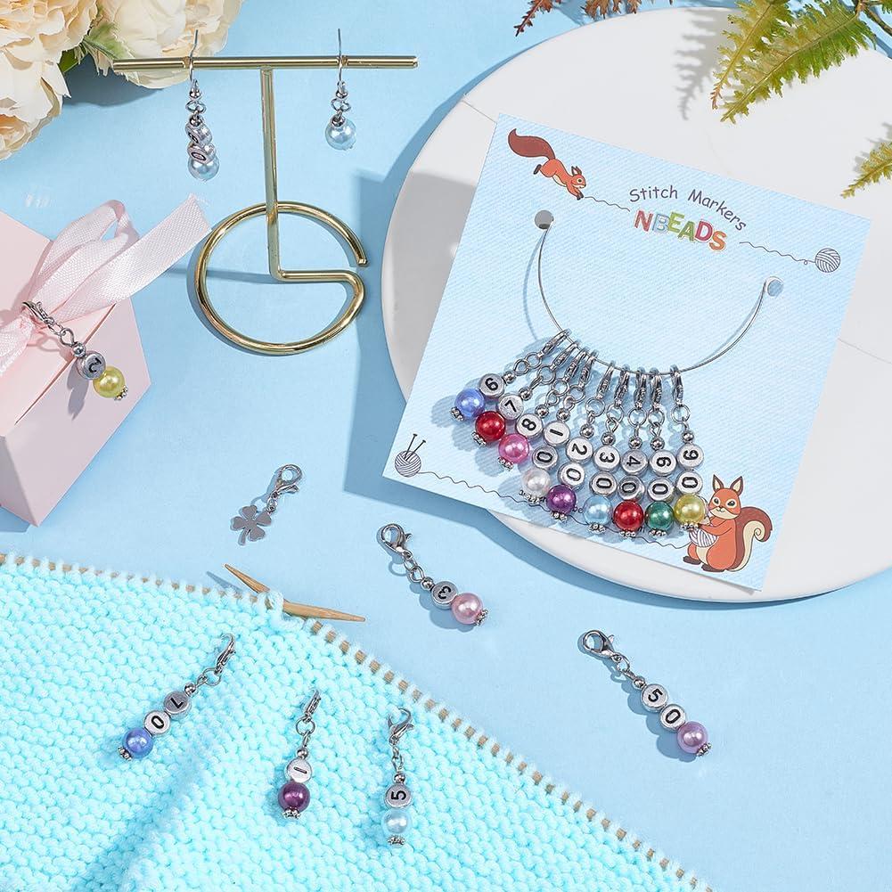 Marcadores de Puntos NBEADS 40 Pcs con Cierres de Langosta