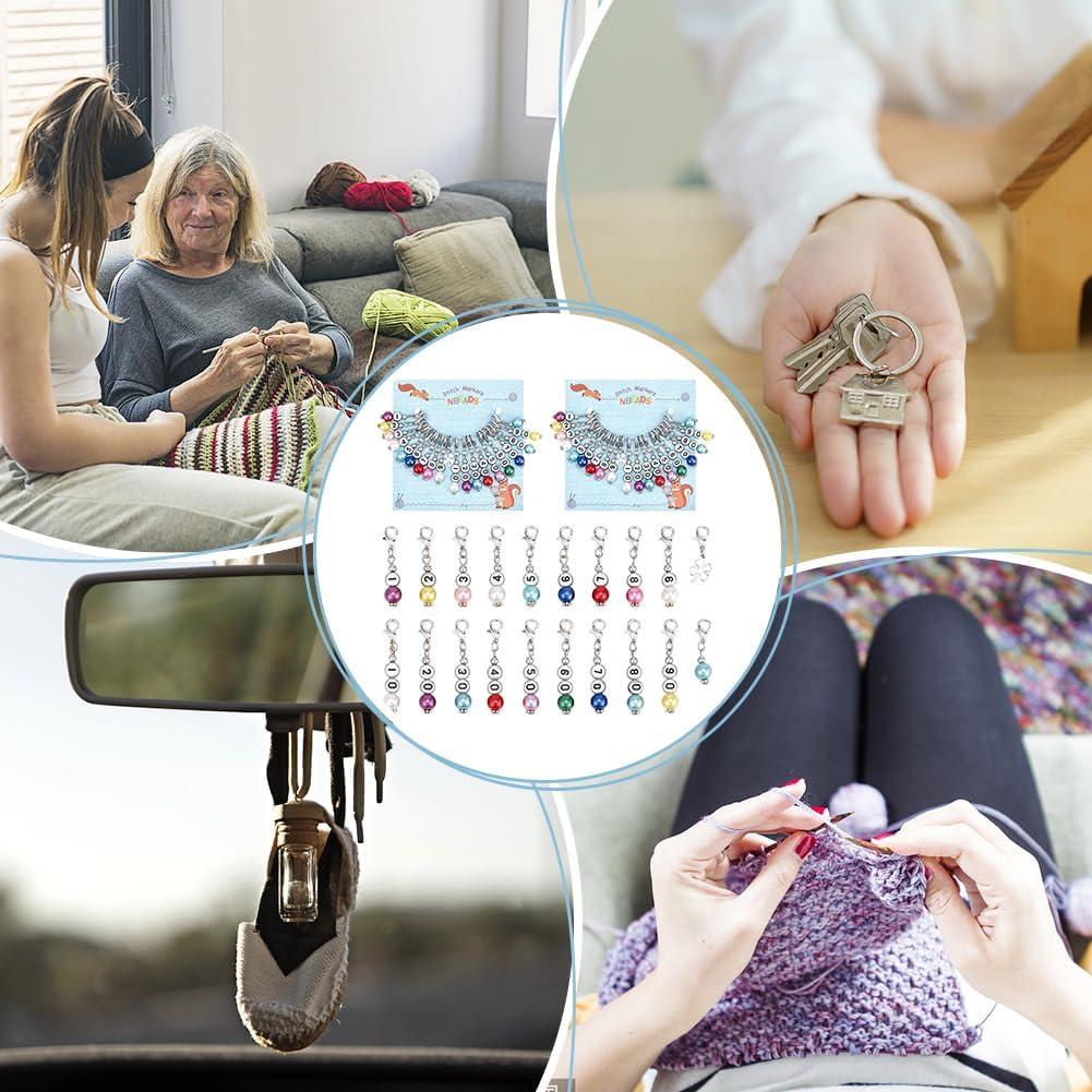 Marcadores de Puntos NBEADS 40 Pcs con Cierres de Langosta