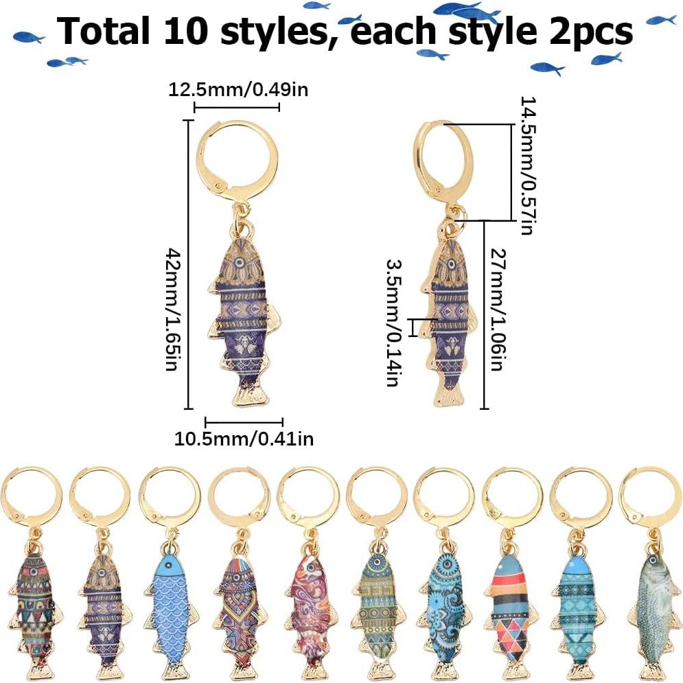 Marcadores de Tejer SUNNYCLUE 20Pcs 10 Colores Esmalte