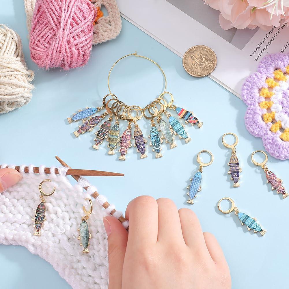 Marcadores de Tejer SUNNYCLUE 20Pcs 10 Colores Esmalte