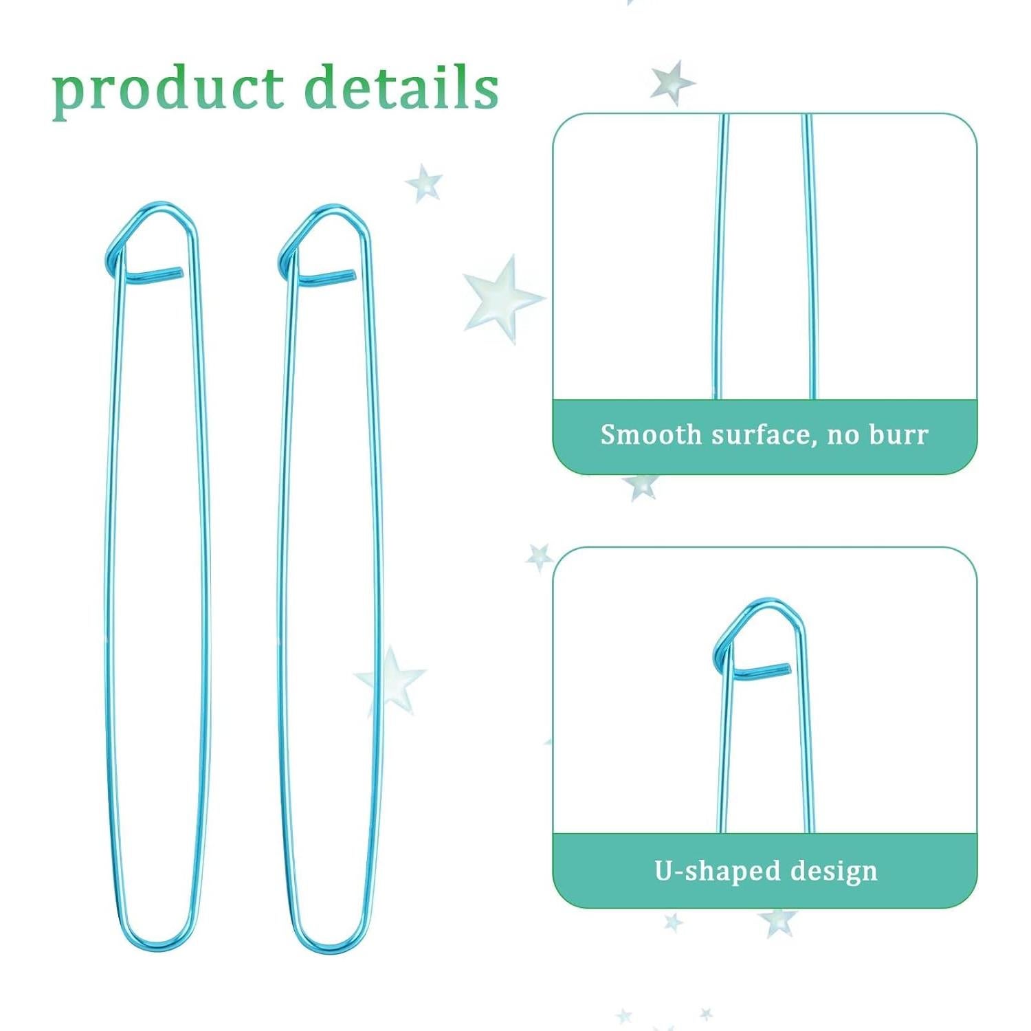 Set de 12 Sujetadores de Puntos de Tejido Aluminio 6 Tamaños