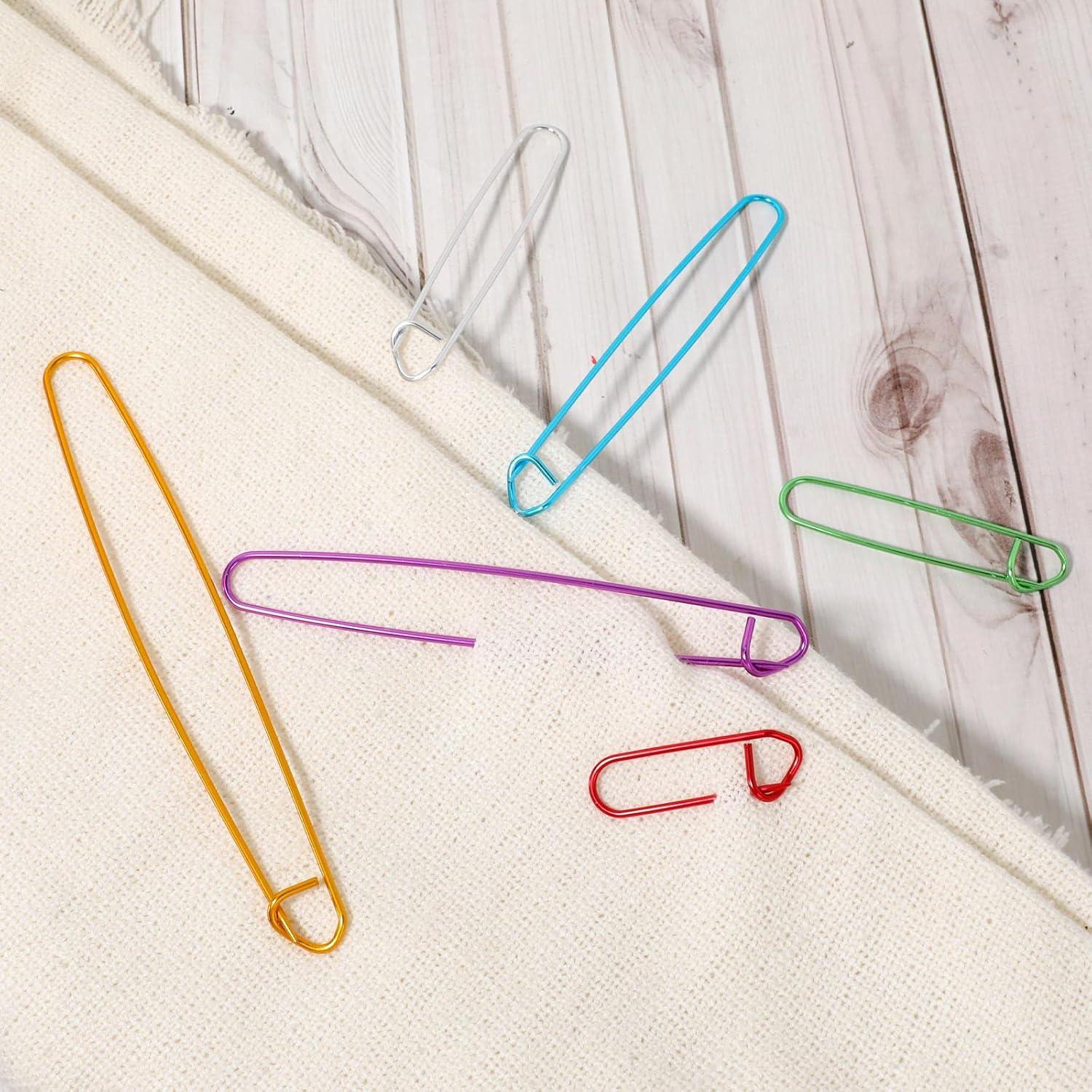 Set de 12 Sujetadores de Puntos de Tejido Aluminio 6 Tamaños