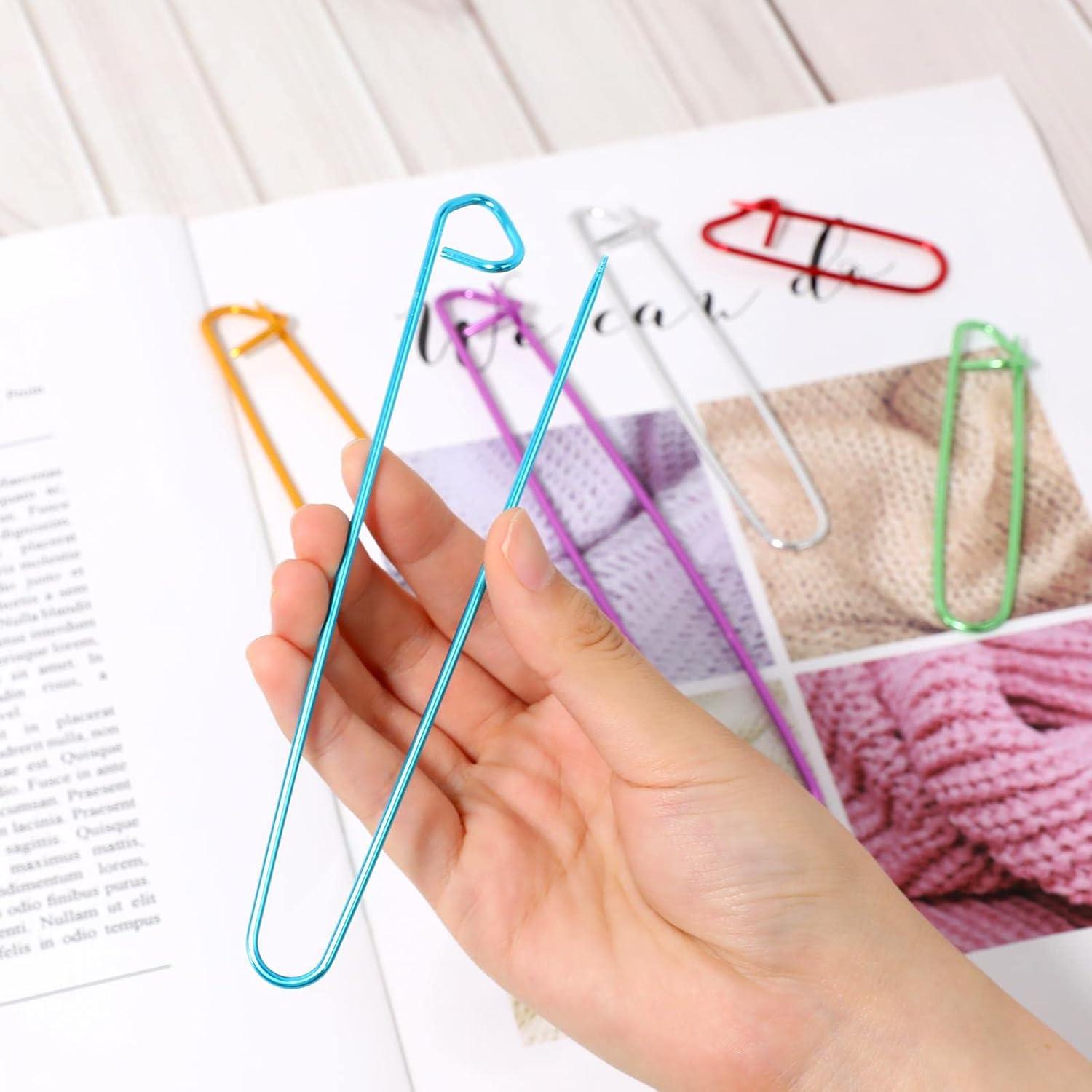 Set de 12 Sujetadores de Puntos de Tejido Aluminio 6 Tamaños