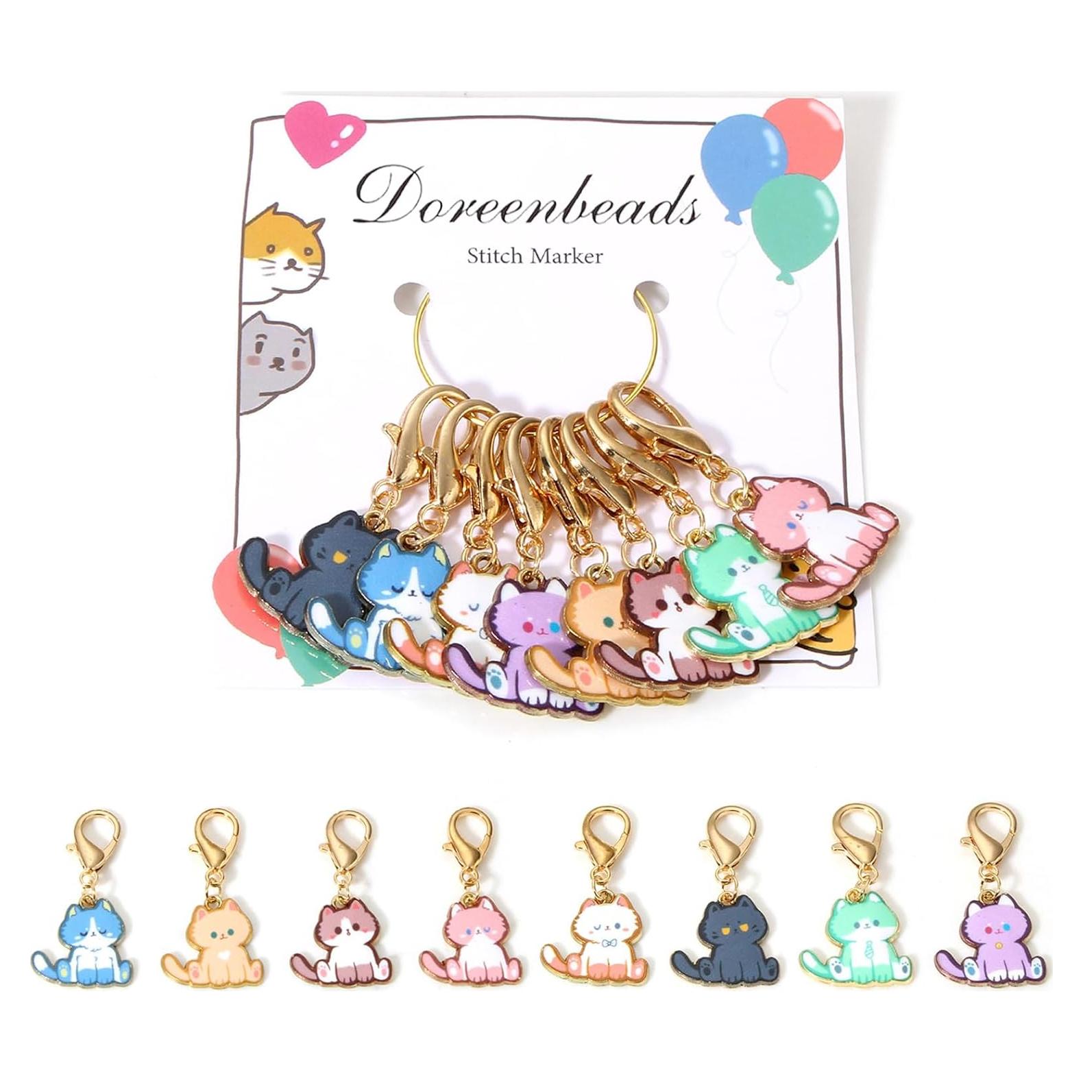 Marcadores de Puntos de Gato DoreenBeads - 8 Pcs Aleación