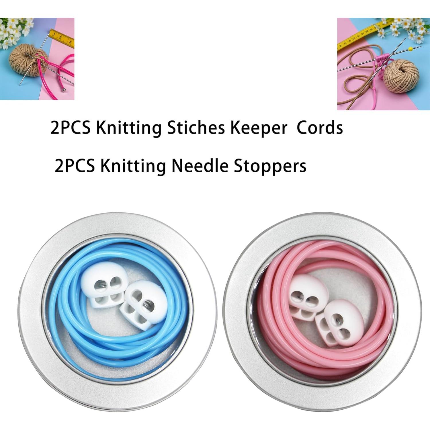 Soporte de Puntos de Tejido MeyaGo PVC con Tapones y Lata