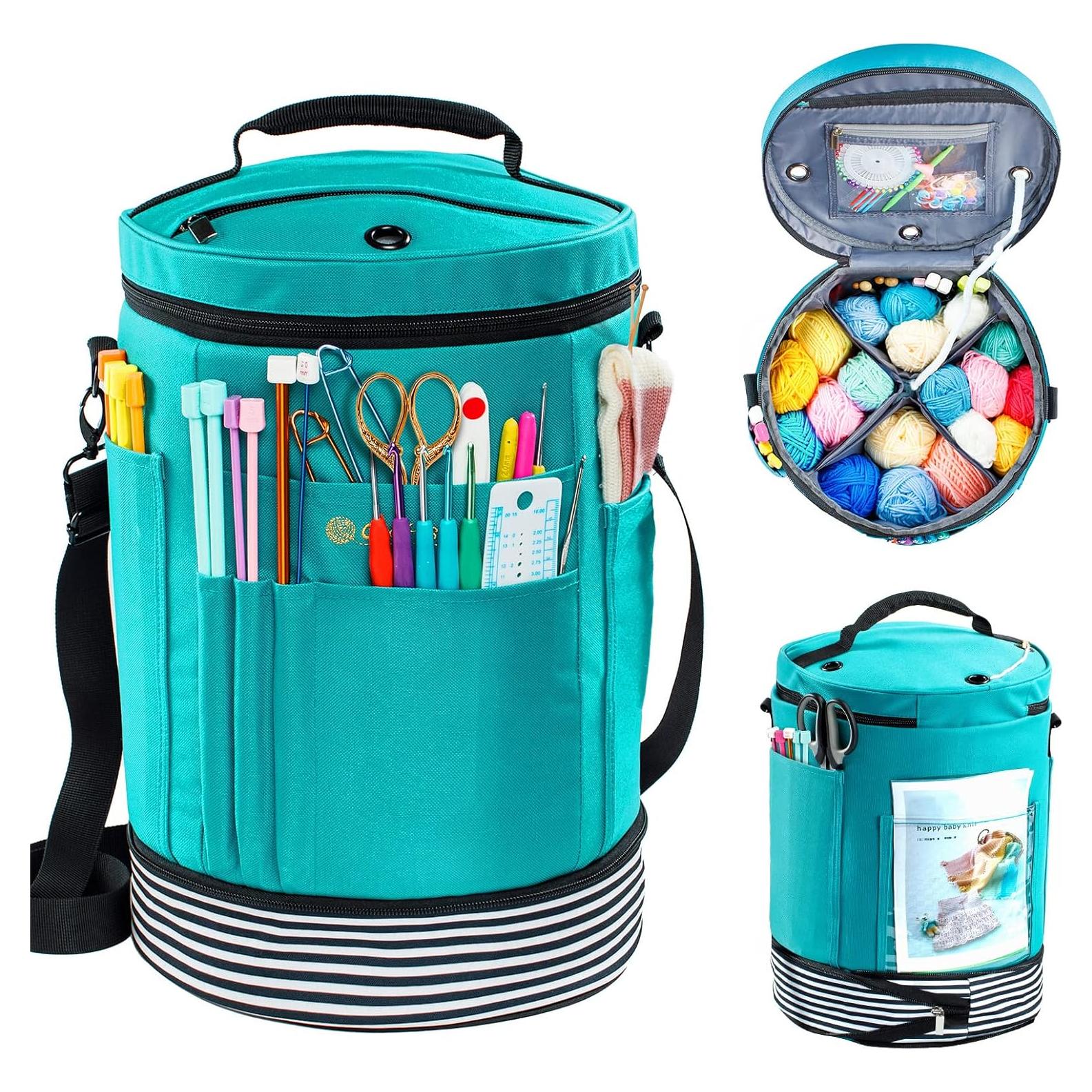 Bolsa de Ganchillo Expandible Mybagzing Mediana Teal