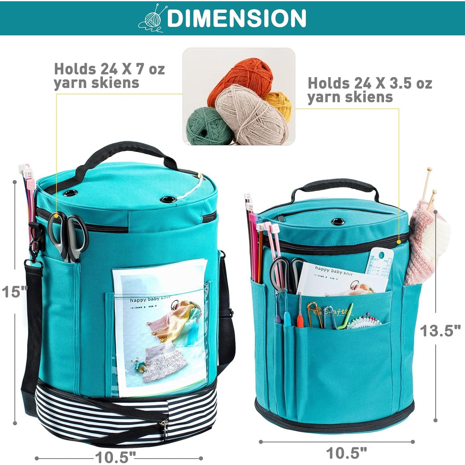 Bolsa de Ganchillo Expandible Mybagzing Mediana Teal