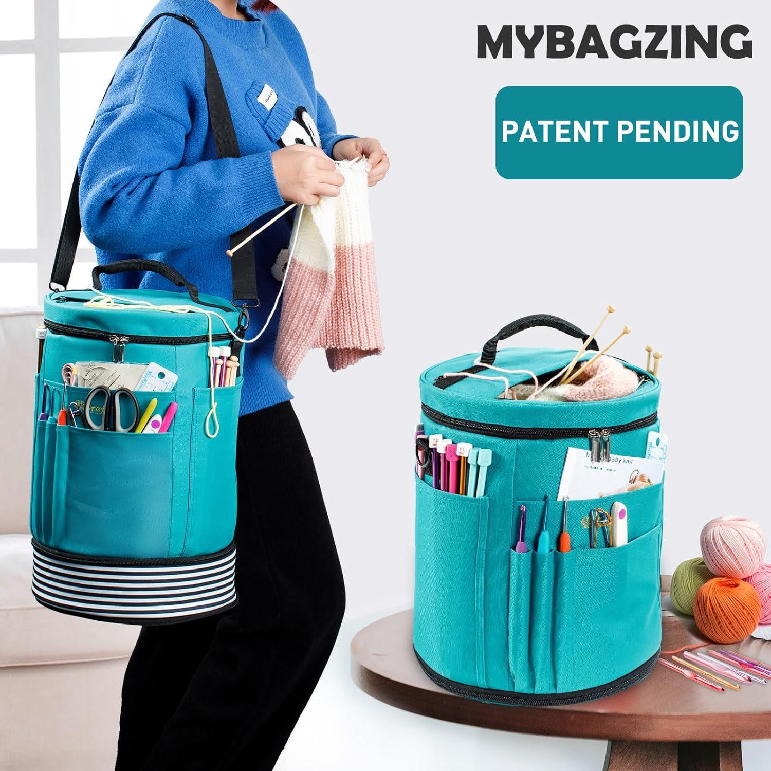 Bolsa de Ganchillo Expandible Mybagzing Mediana Teal