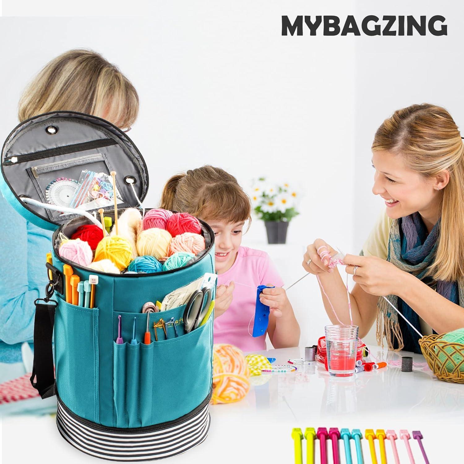 Bolsa de Ganchillo Expandible Mybagzing Mediana Teal