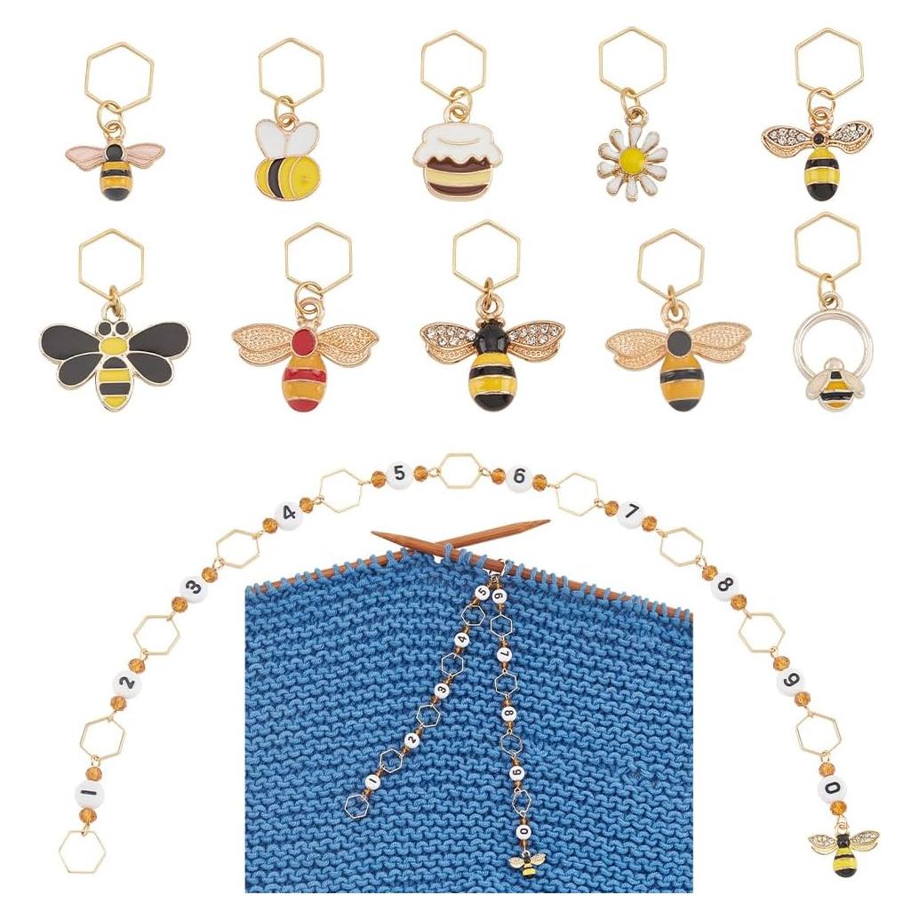 Marcadores de Puntos de Costura BENECREAT - 11 Piezas Abeja