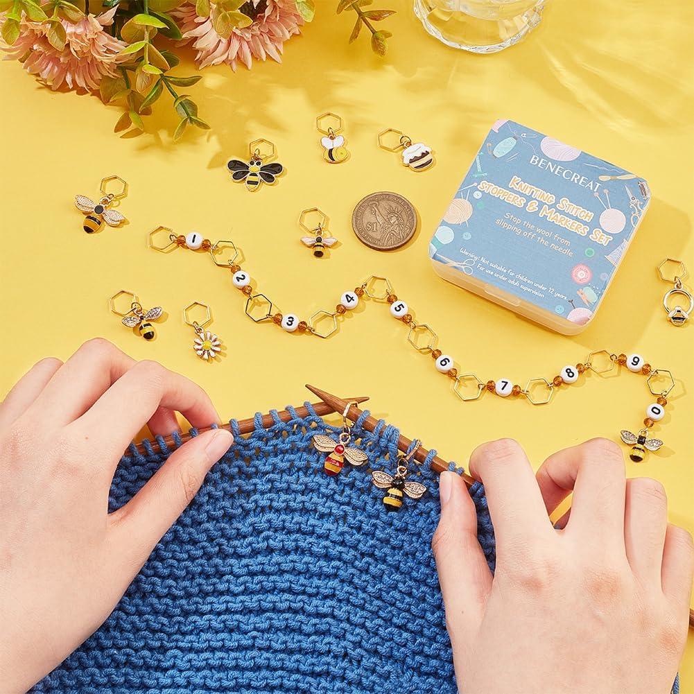 Marcadores de Puntos de Costura BENECREAT - 11 Piezas Abeja