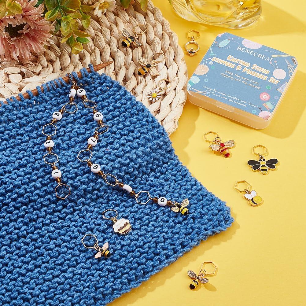 Marcadores de Puntos de Costura BENECREAT - 11 Piezas Abeja