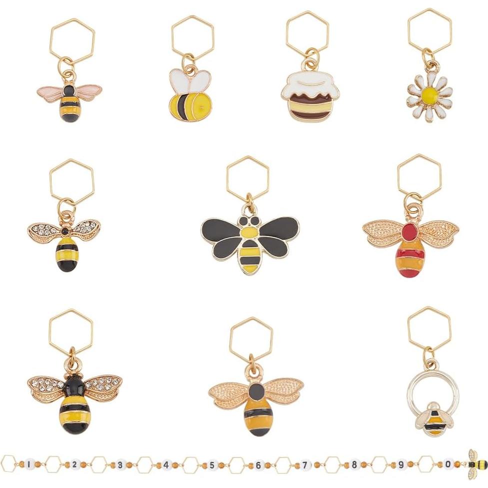 Marcadores de Puntos de Costura BENECREAT - 11 Piezas Abeja