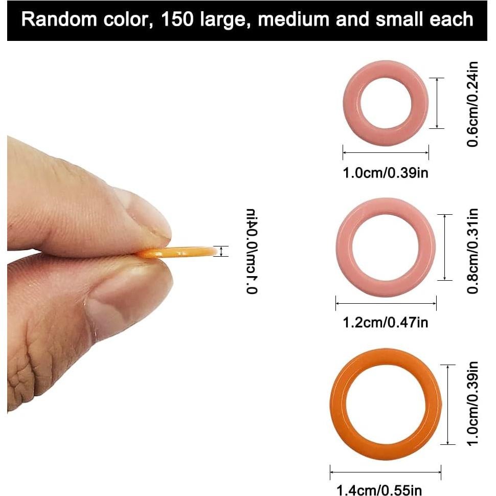 450 Anillos de Marcado Auxiliar findTop para Tejido - 3 Tamaños