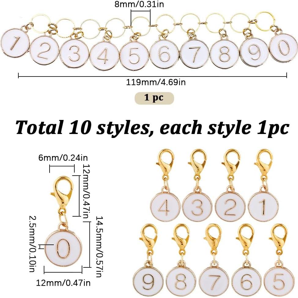 Marcadores de Puntos SUNNYCLUE 11 Piezas para Tejido DIY