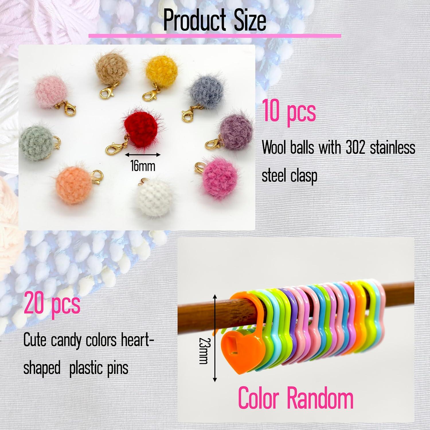 30 Marcadores de Punto CheerCorner: 10 de Lana y 20 Corazón