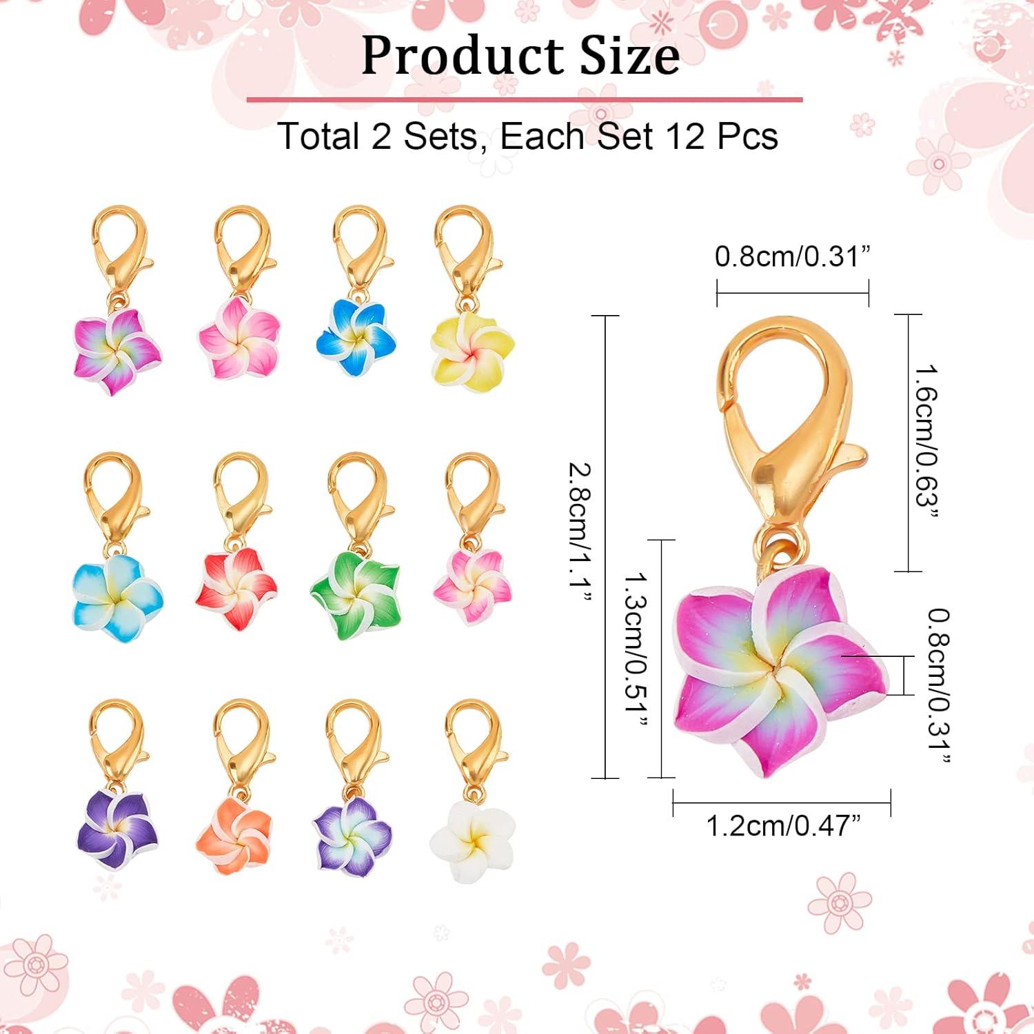 NBEADS 24 Marcadores de Puntos de Ganchillo Florales DIY