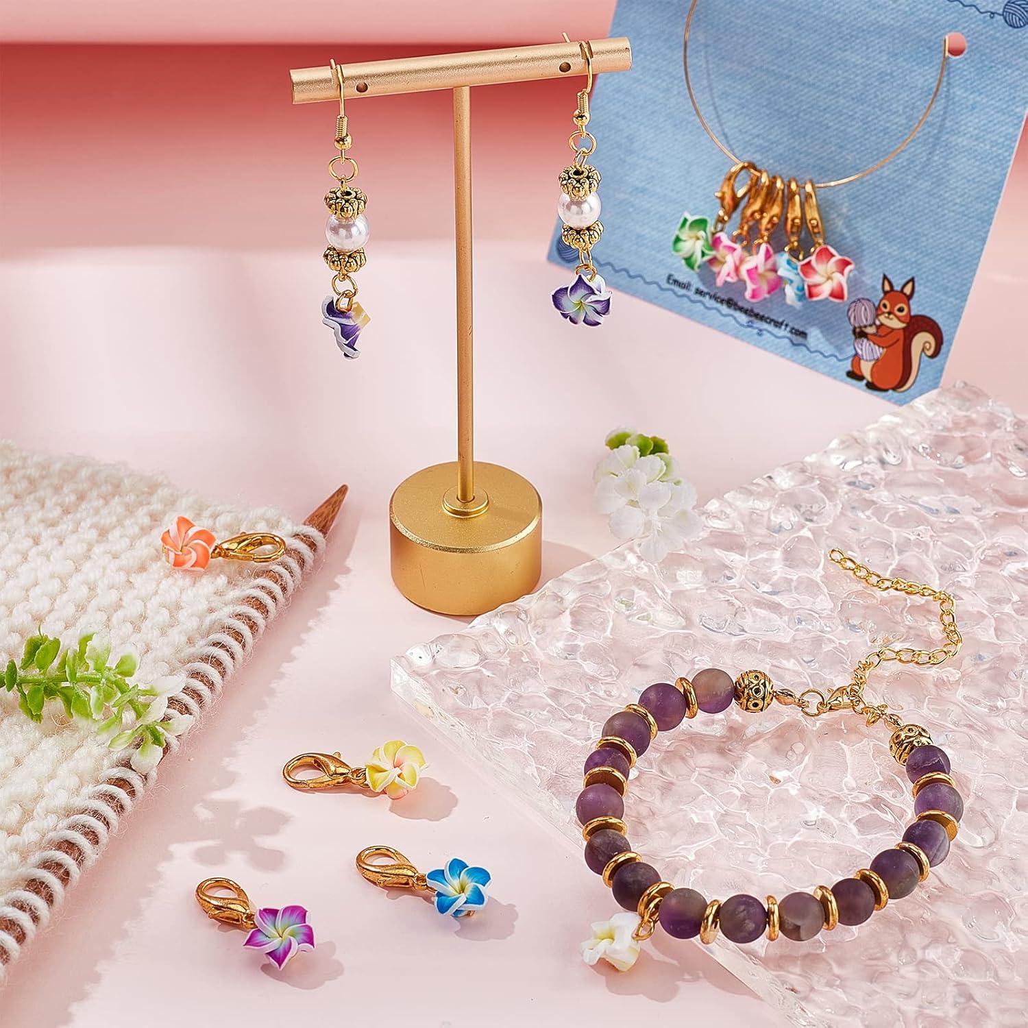 NBEADS 24 Marcadores de Puntos de Ganchillo Florales DIY