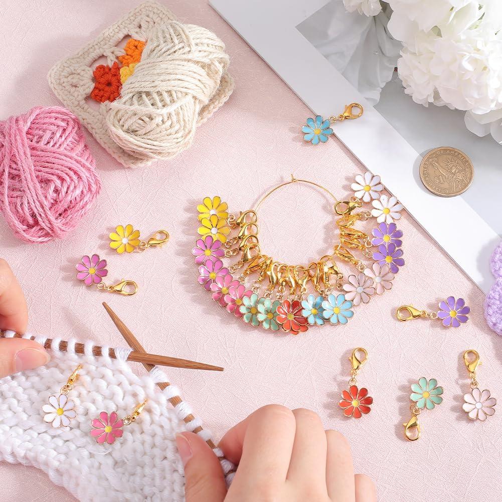 Marcadores de Ganchillo SUNNYCLUE 27 Piezas 9 Colores Esmalte