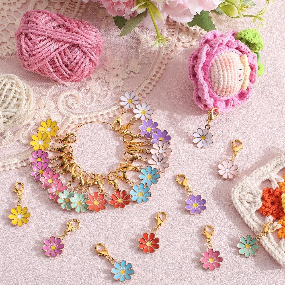 Marcadores de Ganchillo SUNNYCLUE 27 Piezas 9 Colores Esmalte