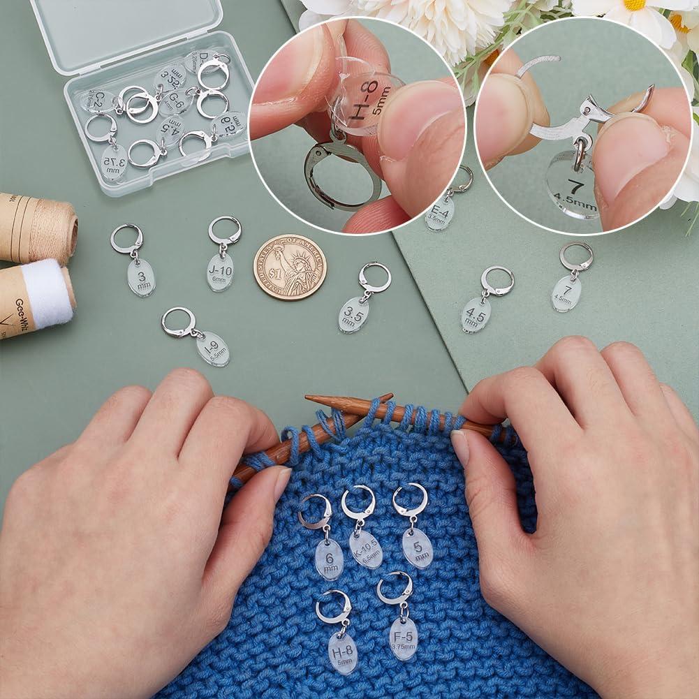 20 Marcadores de Puntos Ovalados BENECREAT con Broches de Acero Inoxidable